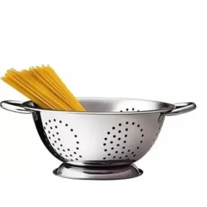 Escorredor de Alimentos/Macarrão Multiuso em Aço Inox